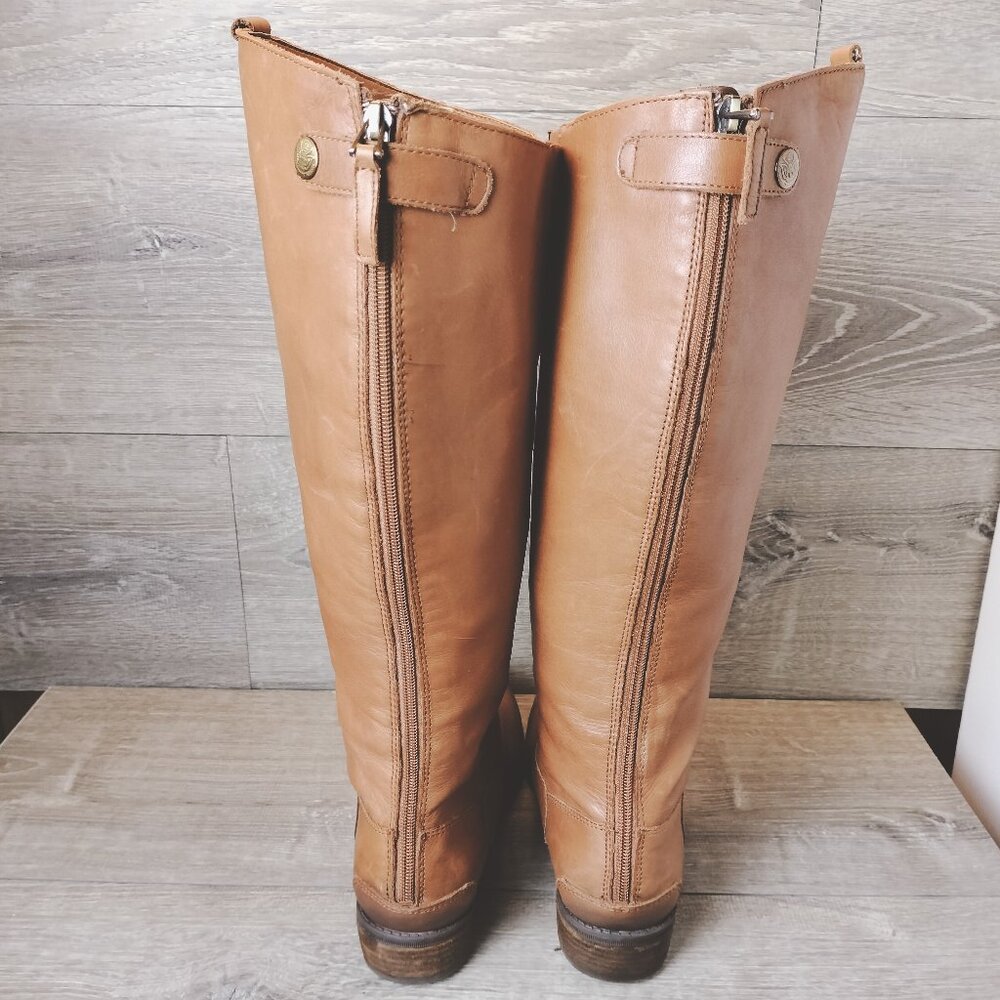Sam Edelman Penny 2 Leather Knee High Riding Boots Womens 9.5 Brown Wide Calf - Picture 5 of 14